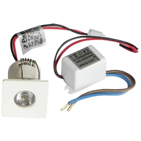 Faretto ad incasso Led Poliplast Egle 1X1W 3000K con driver Bianco 400907BI-W