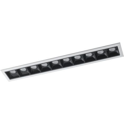 "Faretto ad incasso LED SINKRO antiriflesso bianco e nero 4000K (luce naturale) 28 cm."