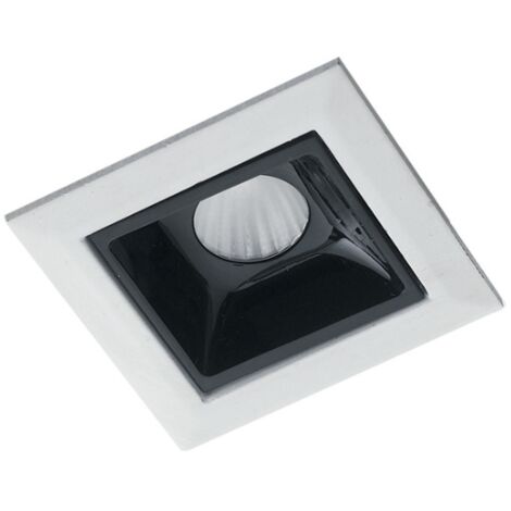 "Faretto ad incasso LED SINKRO antiriflesso bianco e nero 4000K (luce naturale) 4.5 cm."