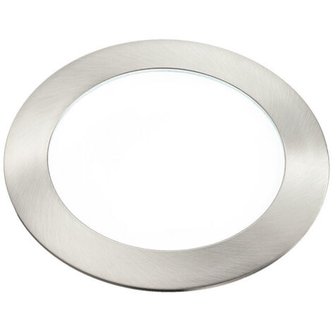 "Faretto ad incasso LED SLIM ultrasottile in alluminio nichel 24W 4000K (luce naturale) 24 cm."