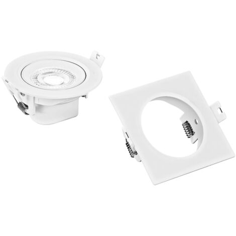 "Faretto ad incasso LED SNIPER 7W con CCT e due ghiere incluse 9.5 cm."
