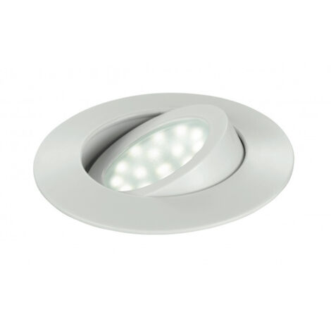 "Faretto ad incasso LED ZENIT orientabile bianco satinato 5W IP44 9 cm."