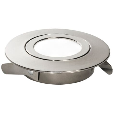 "Faretto ad incasso LED ZENIT orientabile nichel 5W IP44 9 cm."