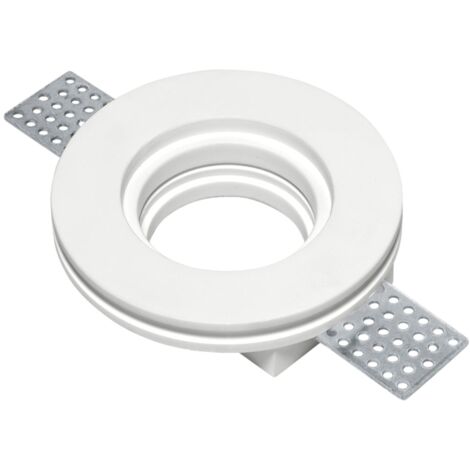 "Faretto ad incasso SPIRIT rotondo in gesso bianco verniciabile x3 cm.. (1xGU10)"