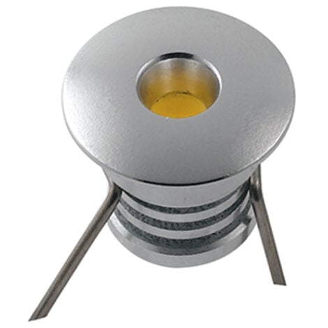 "Faretto ad incasso STARLIGHT bianco e argento in alluminio 0.2 W 11 Lumen luce blu"