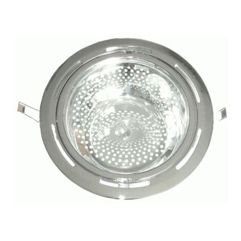 Faretto Alfa 70W Incasso Tondo Soffitto 2xE27 IP 20, Foro 215mm, Satinato