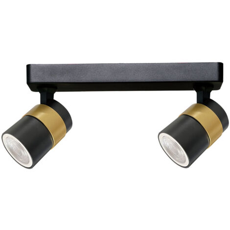 Faretto Anillo 2xGU10 nero/oro da soffitto Light Prestige