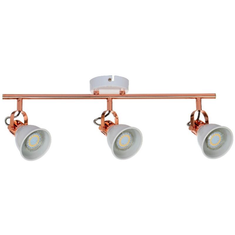 Lampada a Soffitto Anita, Metallo, Rame, Bianco