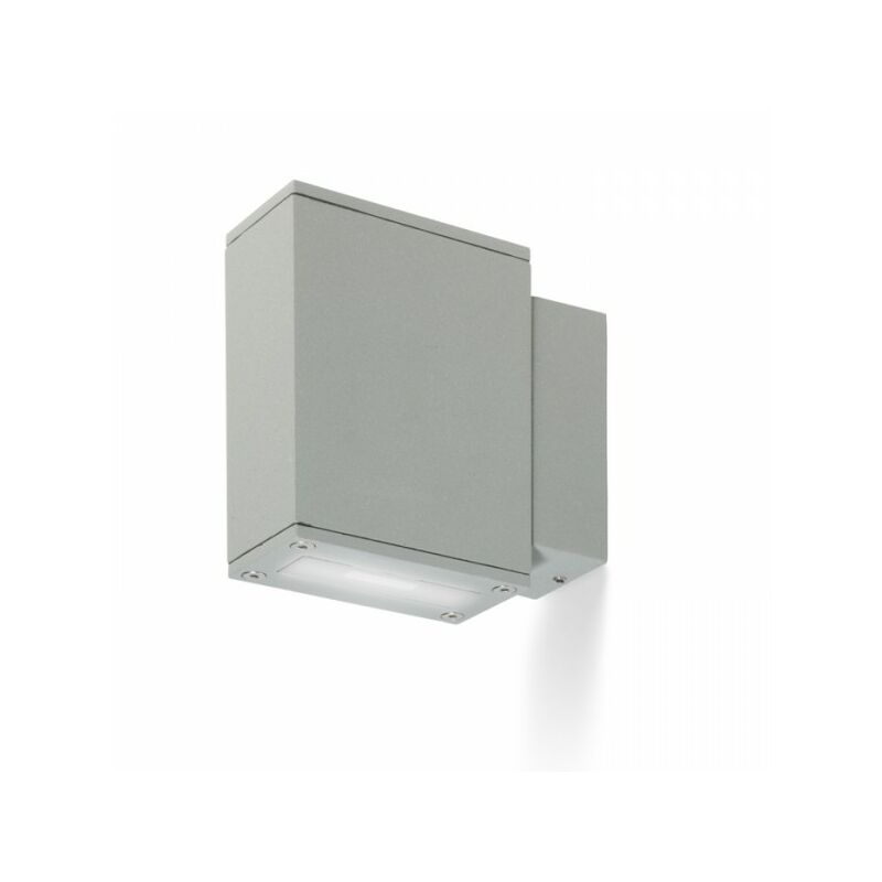 Image of Faretto applique dixie 4x12 da parete grigio argento 230V/700mA led 2x3W 48° IP54 3000K