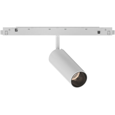 Faretto Binario Singolo Dali Ego Alluminio Bianco 1 Luce 12W 3000K Luce Calda