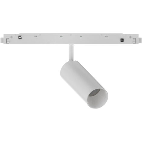 Faretto Binario Singolo Ego Alluminio Bianco 1 Luce 12W 3000K Luce Calda 1-10V