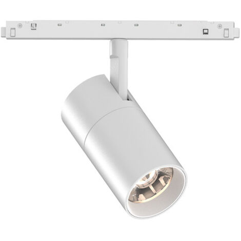 Faretto Binario Singolo Ego Alluminio Bianco 1 Luce 26W 3000K Luce Calda 1-10V