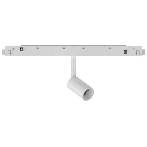 Faretto Binario Singolo Ego Alluminio Bianco 1 Luce 3W 3000K Luce Calda 1-10V
