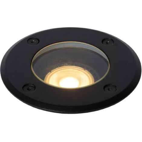 Faretto calpestabile da incasso nero GU10 35W Lucide