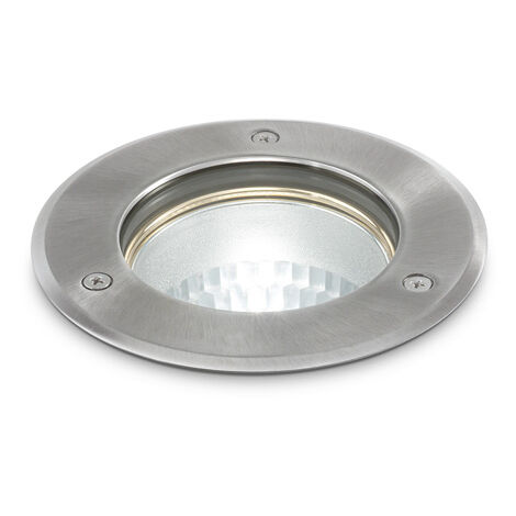 Faretto-Calpestabile Moderno Park Metallo Cromo 1 Luce Gu10