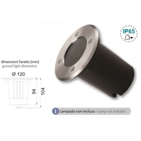 Faretto Carrabile Ip65 Gu10 230V ( Lampo Cod. Carrgu10 )