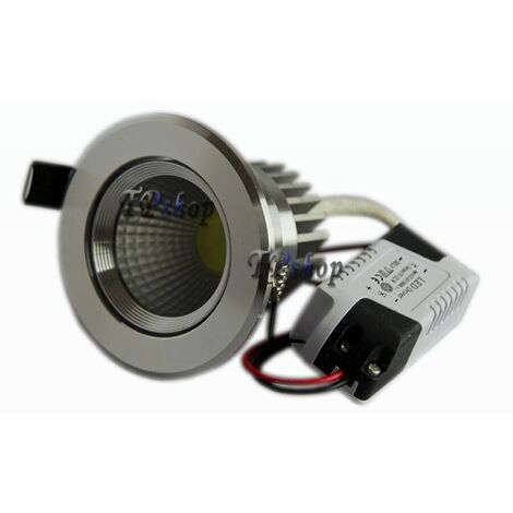 FARETTO COB LED 5W 7W 10W 15W INCASSO ALETTE A MOLLA CON LED DRIVER BIANCA Non applicabile,5 W