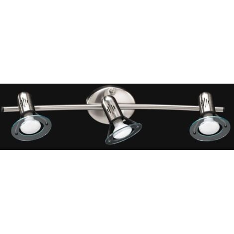 Faretto Cromo Spazzolato Diffusori Orientabili 3 Luci Disco 4853CR