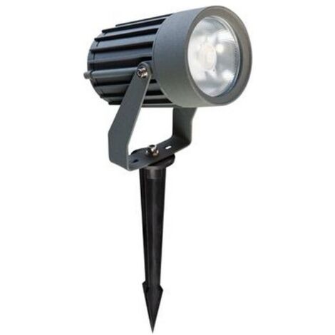 Faretto Da Esterno Moderno Tube Alluminio E Vetro Grigio Led 12W 4000K
