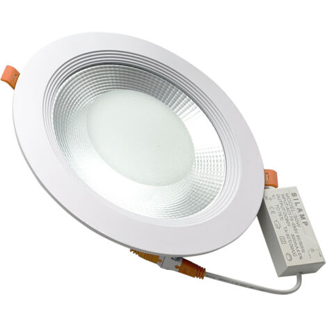 Faretto da Incasso 30W COB LED diametro 225mm driver incluso F.I.195-215mmLuce Fredda 6400k
