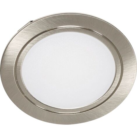 Faretto da incasso a chip bianco caldo 12 V 4 W con diametro 58 mm, cornice in finitura acciaio inox