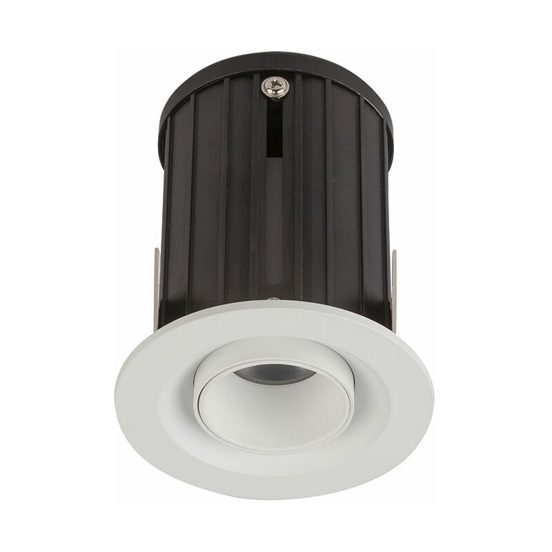 Image of Globo - Lampada da incasso a soffitto luce soggiorno faretto led da soffitto orientabile, alluminio bianco, 11W 691lm bianco caldo, DxH 9 x 11,1 cm
