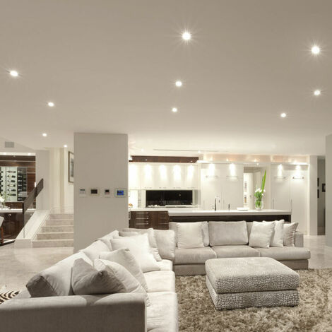 Faretto da incasso a soffitto lampada da soggiorno lampada da incasso faretto quadrato LED a soffitto camera da letto, 12W 1000lm bianco caldo, LxW 10,2x10,2 cm, set da 10