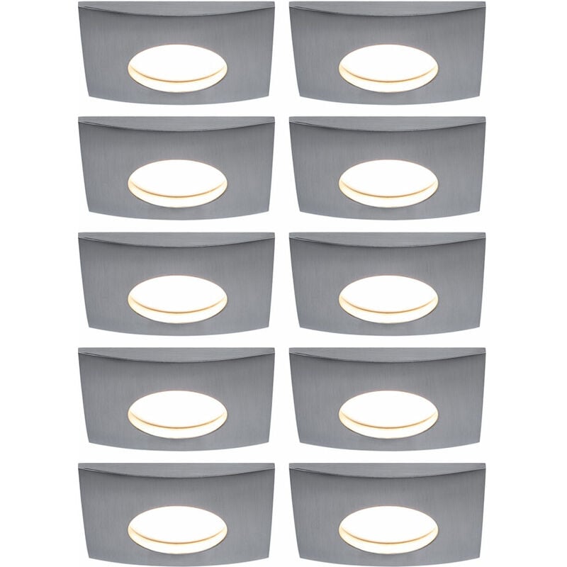Image of Faretto da incasso bianco rotondo faretto da soffitto luce da incasso lampada da incasso bagno, metallo vetro, 1x led 5.5W 350Lm bianco caldo, LxPxH
