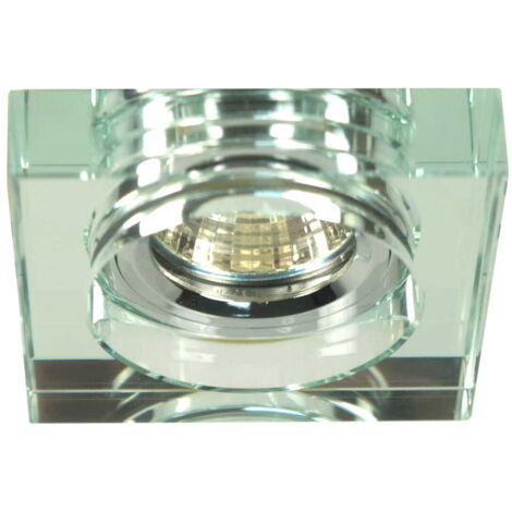 Faretto da incasso Candellux SS-16 quadrato vetro argento