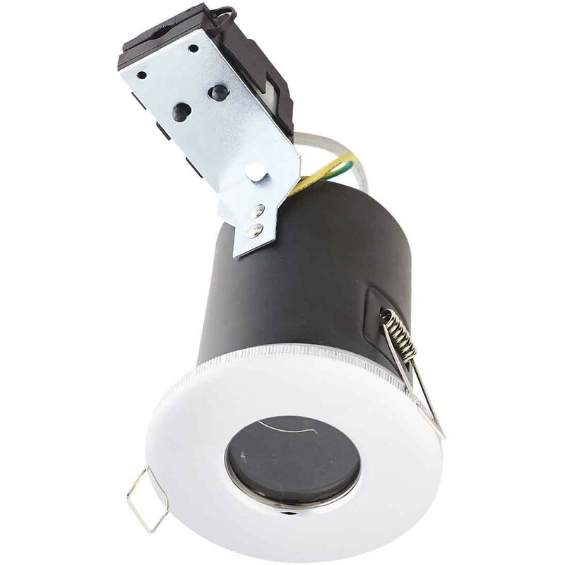 Image of Leclubled - Faretto da Incasso Controsoffitto Supporto GU5.3 MR16 DC12V Cromato Tondo Impermeabile IP65 - Foratura 68mm