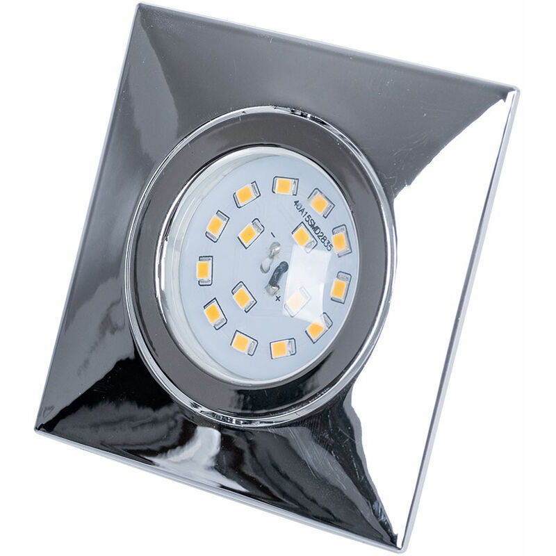 Image of Briloner - faretto da incasso led 1X5W 400LM IP23 orintabile quadrato cromo