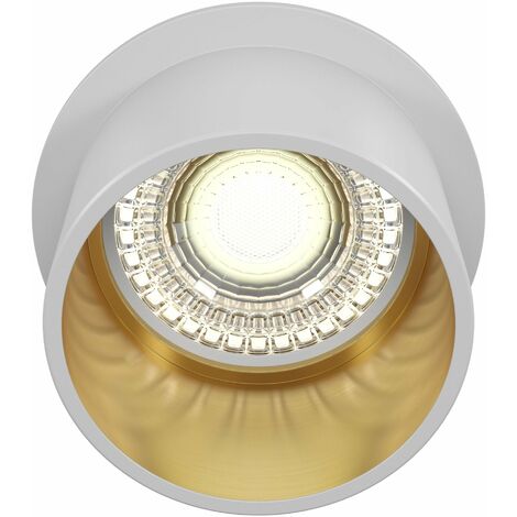 Faretto da incasso Downlight in Alluminio Reif Bianco con Oro