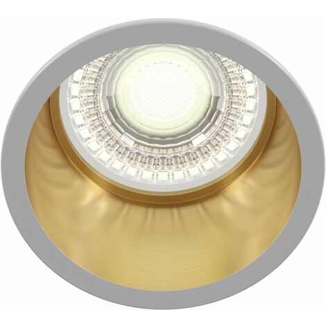Faretto da incasso Downlight in Alluminio Reif Bianco con Oro