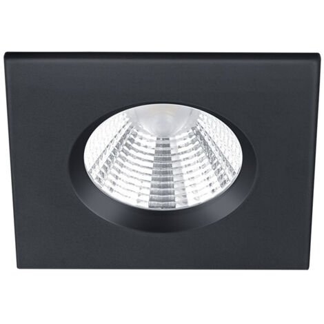 Faretto da Incasso Led Interno Soffitto Quadrato Nero 8,5per8,5 Zagros GD Trio