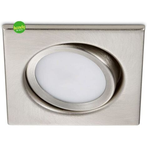 Faretto da Incasso Led Quadrato 5W Orientabile Acciaio 8per8 cm Rila GD Trio