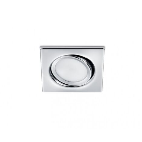 Faretto da Incasso Led Quadrato 5W Orientabile Cromato 8per8 cm Rila GD Trio