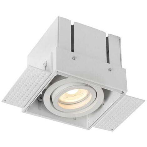 Faretto da incasso Lucide Trimless GU10 5W bianco quadrato
