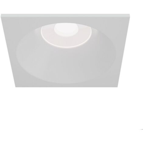 Faretto Da Incasso Moderno Zoom Alluminio Quadrato Bianco 1 Luce