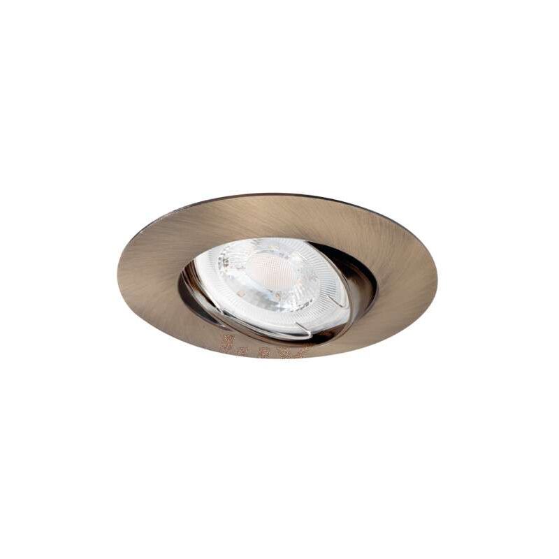 Image of Supporto per faretto da incasso foratura 75-80mm tondo Ottone opaco