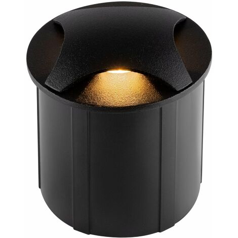 Faretto da incasso Outdoor in Alluminio Biscotti Nero