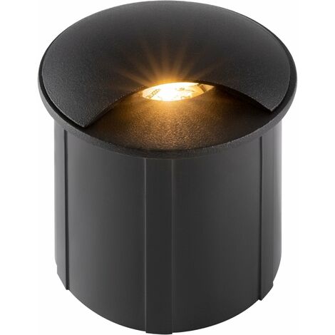 Faretto da incasso Outdoor in Alluminio Biscotti Nero