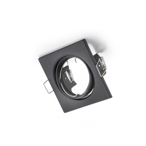 Faretto da Incasso Quadrato Jura 1xGU10 Nero 8x8 cm Trio Lighting