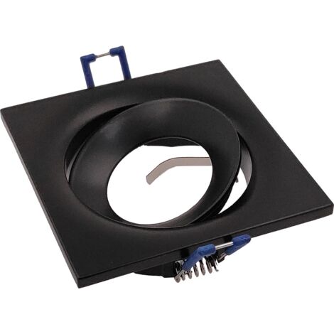 Faretto da incasso quadrato nero orientabile GU10 IdeaLED