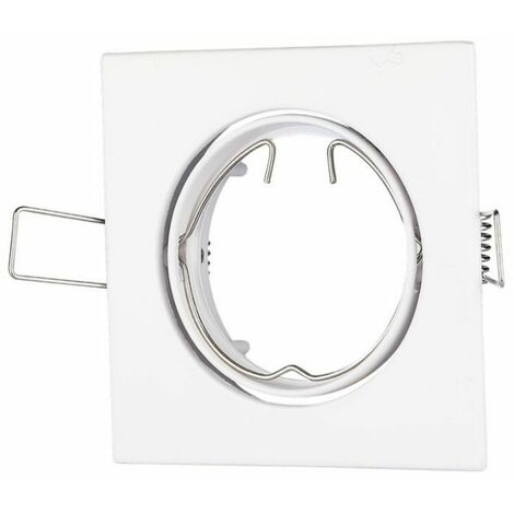 Faretto da incasso quadrato orientabil attacco gu10 colore bianco 3590