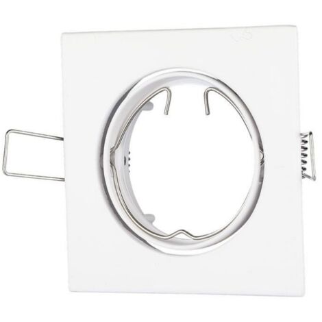 Faretto da incasso quadrato orientabile attacco gu10 colore bianco 3590