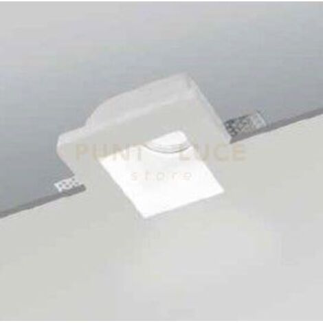 FARETTO DA INCASSO RUMBA BIANC O 12 CM QUANDRATO