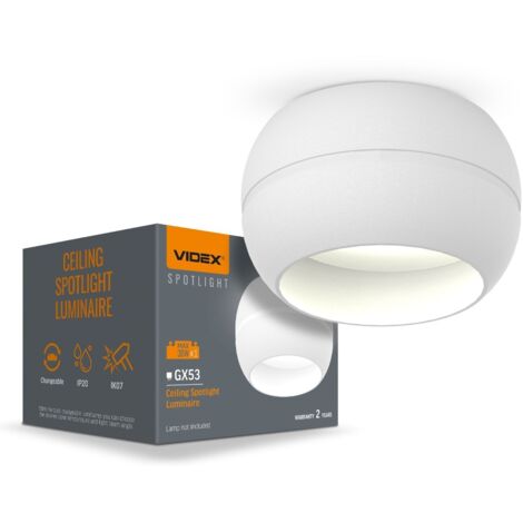 Faretto da incasso soffitto bianco GX53 Videx Spotlight