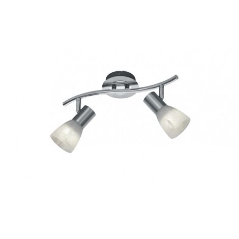 Faretto da Soffitto 2 Spot E14 Orientabili Levisto Nichel Trio Lighting