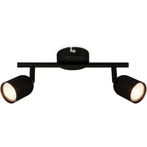 Faretto da soffitto Lampada da soffitto Faretto da parete GU10 orientabile Nero