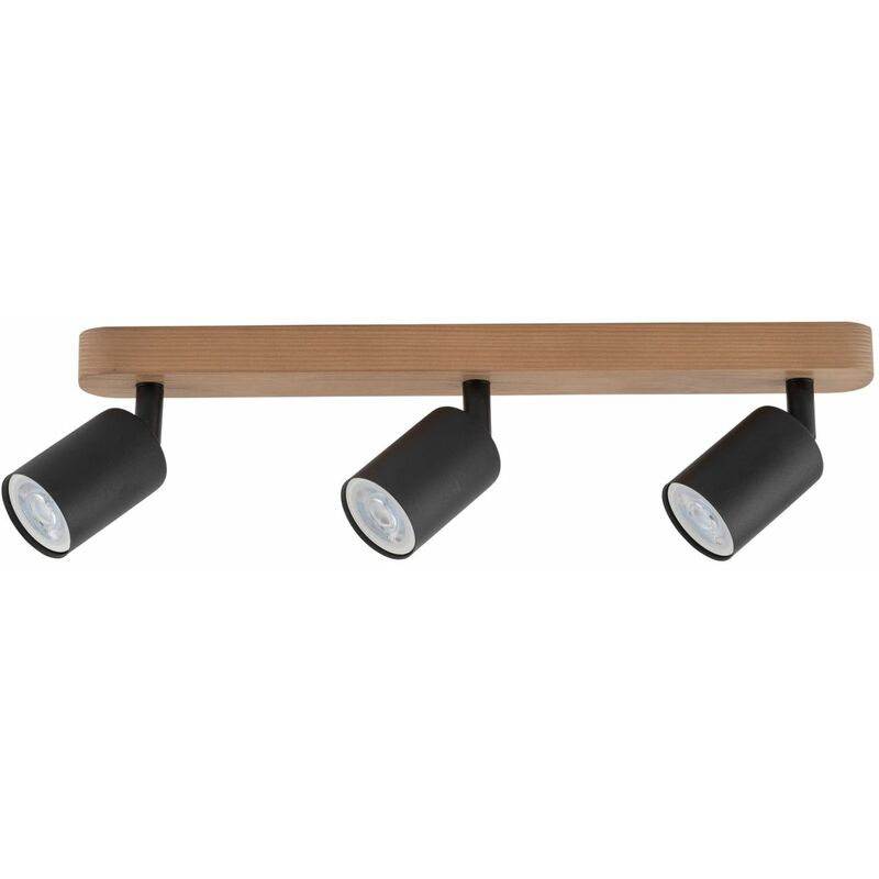 Faretto da soffitto legno metallo lunghezza 53 cm